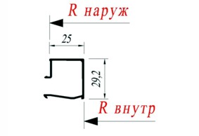 Штапик створочный Reynaers 30.3227.XX