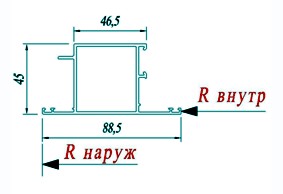 Створка дверная Татпроф ТП-45 45.02.03
