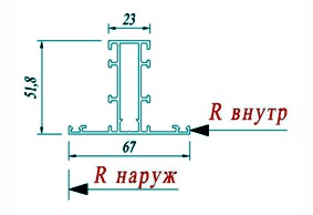 Импост АГС 50 5205