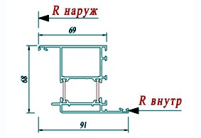 Створка дверная АГС 68 6864