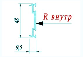 Прижимная планка Alutech AYPC.F50.0601