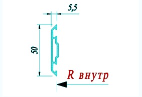 Декоративная прижимная планка Alutech AYPC.F50.0620