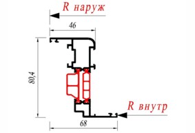 Створка Alutech W72.0201